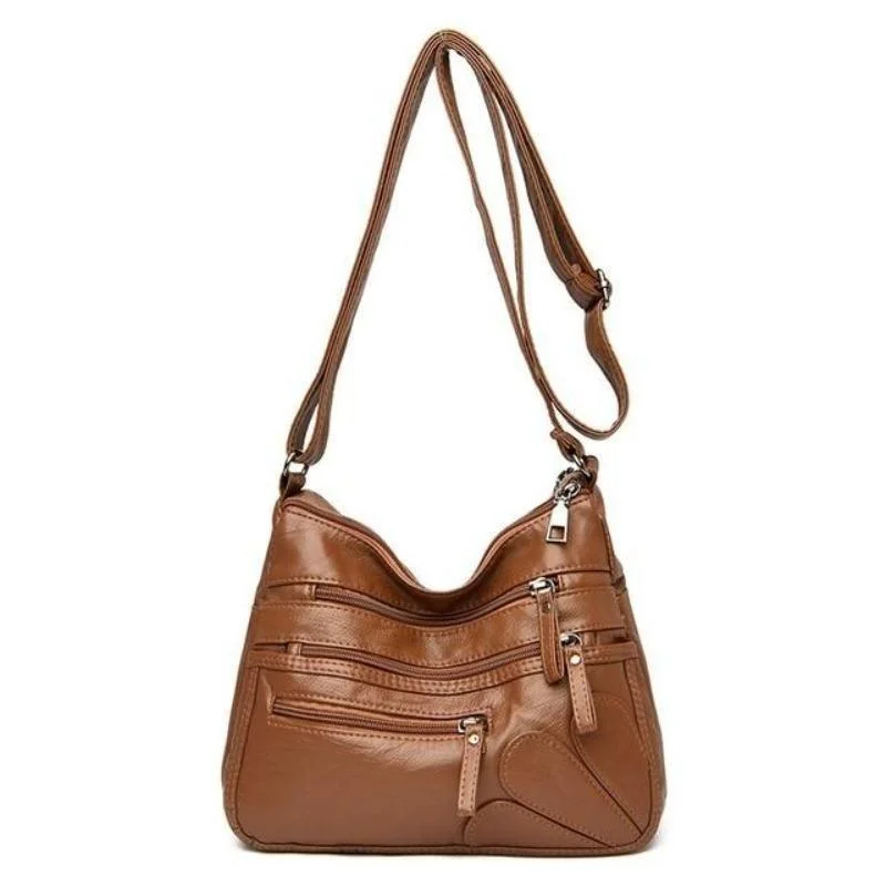 Leather Shoulder Bags Multi-Layer