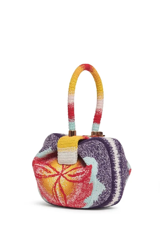 Nina Bag in Blue, Red & Orange Crochet