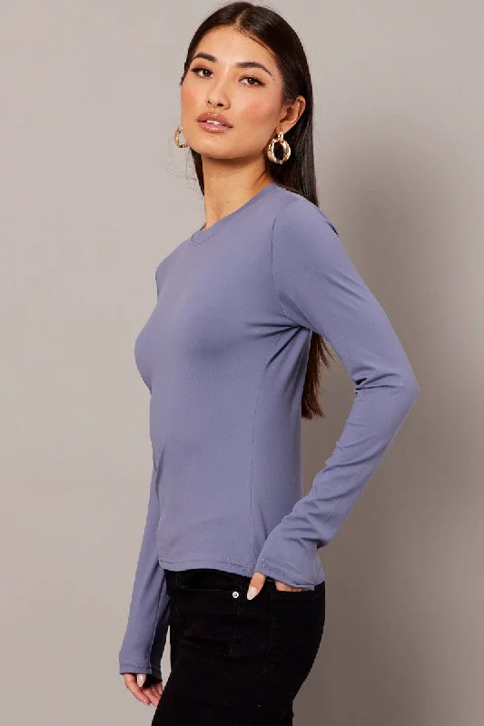 Blue Supersoft Top Long Sleeve