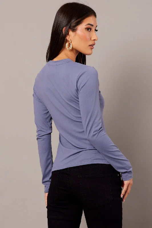 Blue Supersoft Top Long Sleeve