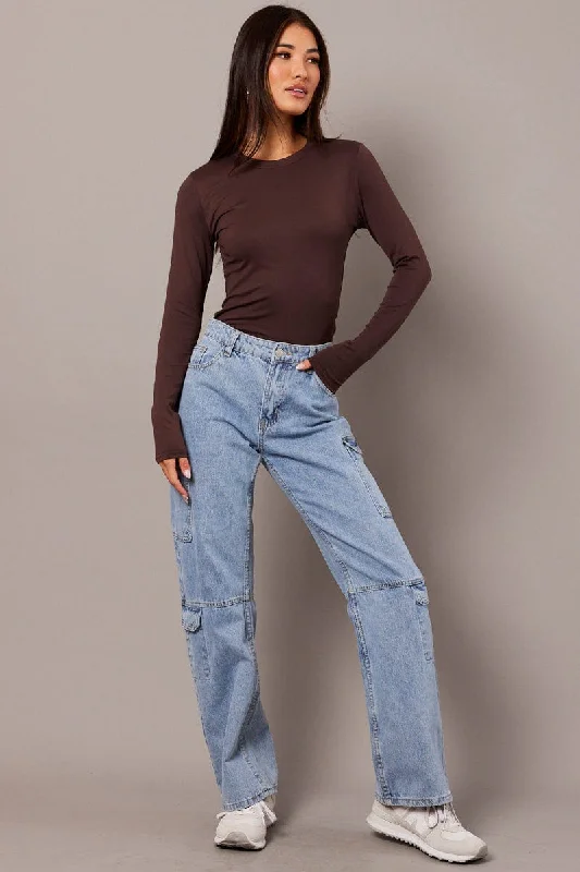 Brown Supersoft Top Long Sleeve