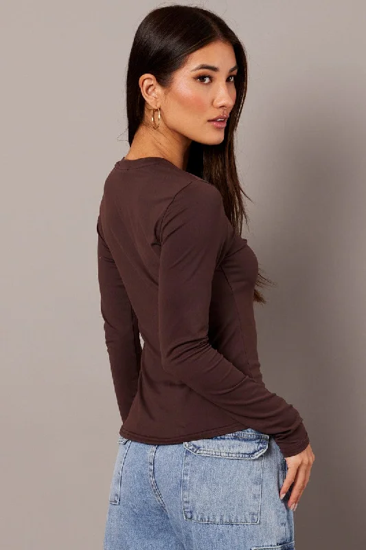 Brown Supersoft Top Long Sleeve