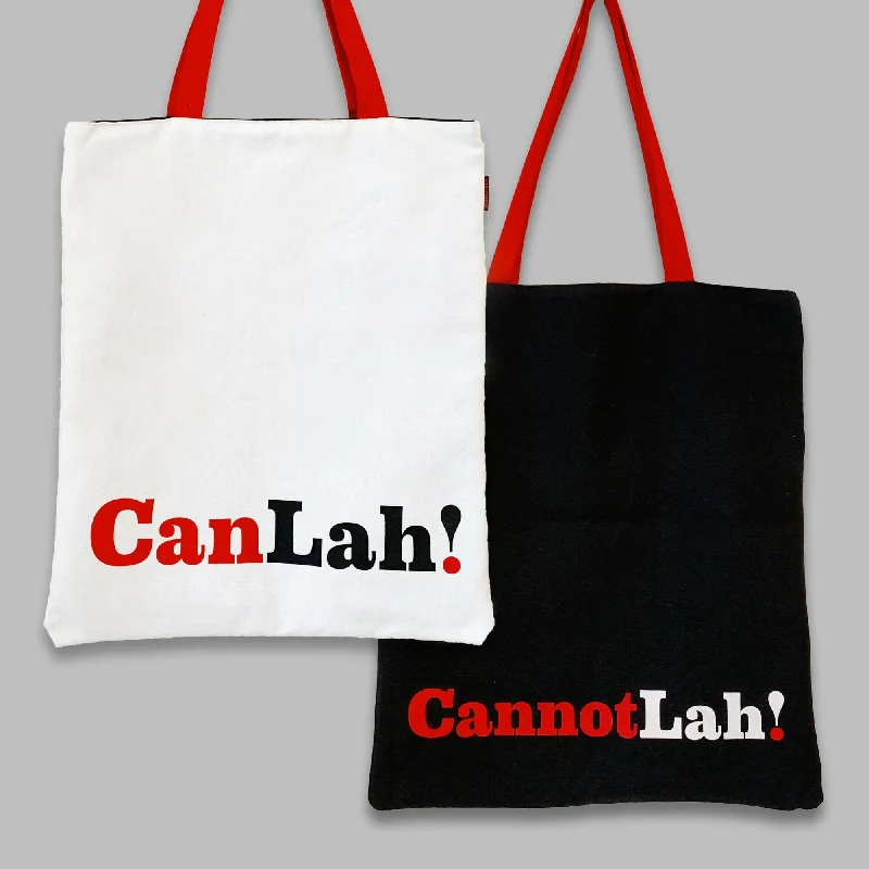 Can Lah and Cannot Lah Reversible Canvas Tote Bag