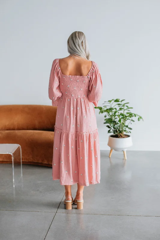 Darcy Midi Dress - Mauve