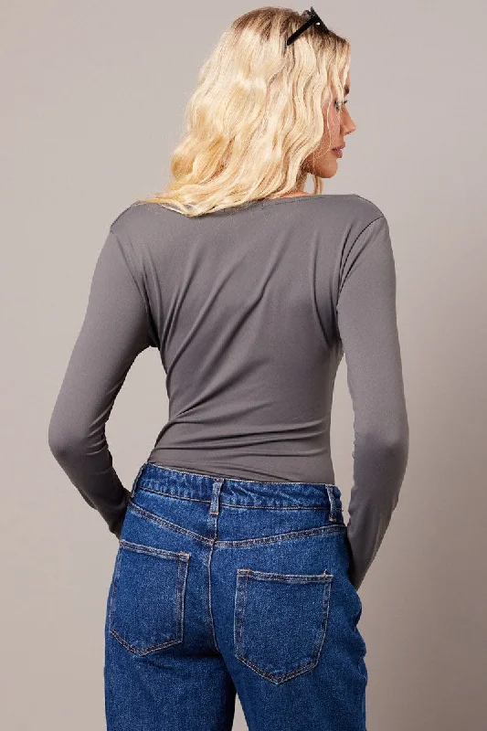 Grey Supersoft Top Long Sleeve