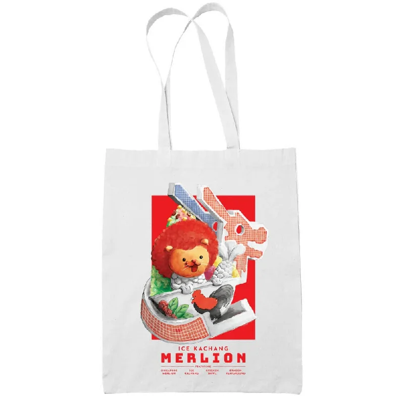 Ice Kachang Merlion Cotton Tote Bag