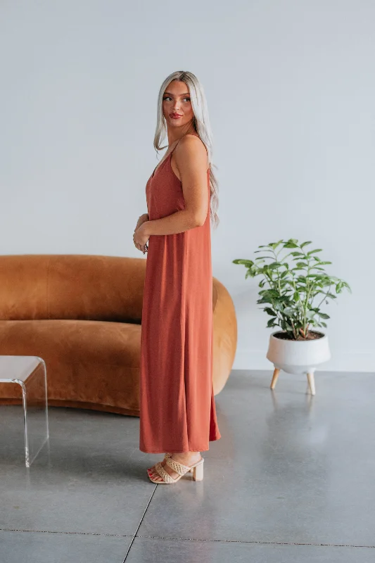 June Maxi Dress - Brick