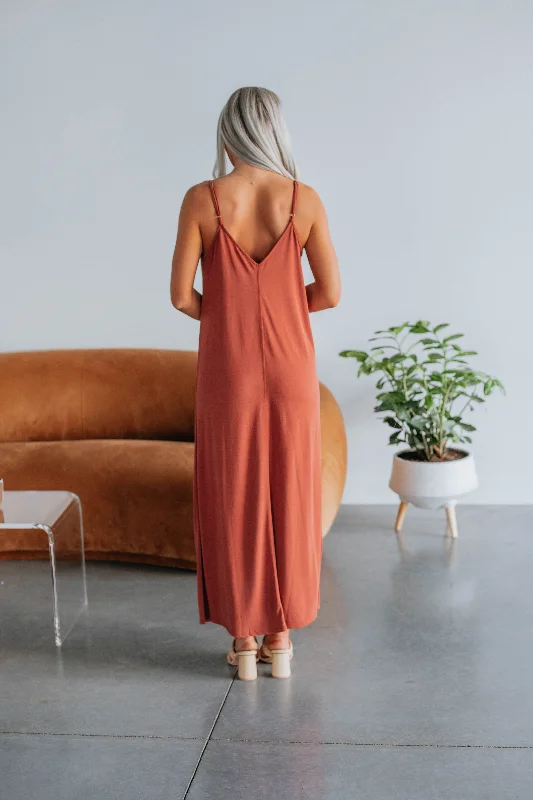 June Maxi Dress - Brick