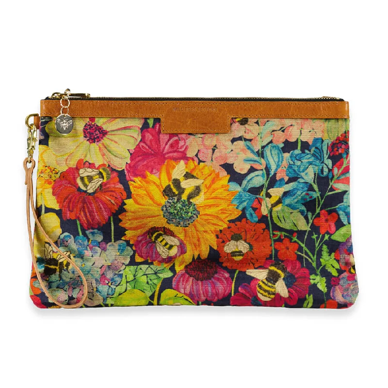 Oversized Diana 2 in 1 Clutch - Bumblebee Garden in Midday Sun