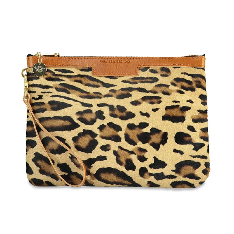 Oversized Diana 2 in 1 Clutch - Leopard Print