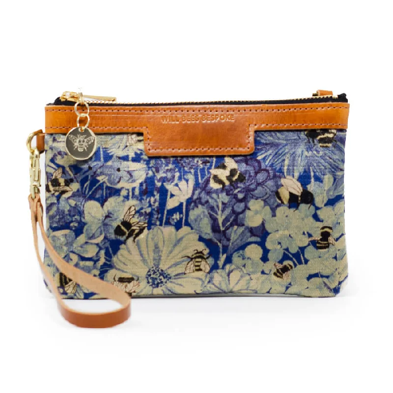 Mini Diana 2 in 1 Clutch - Bumblebee Haven in Blue Sea