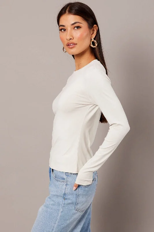 White Supersoft Top Long Sleeve