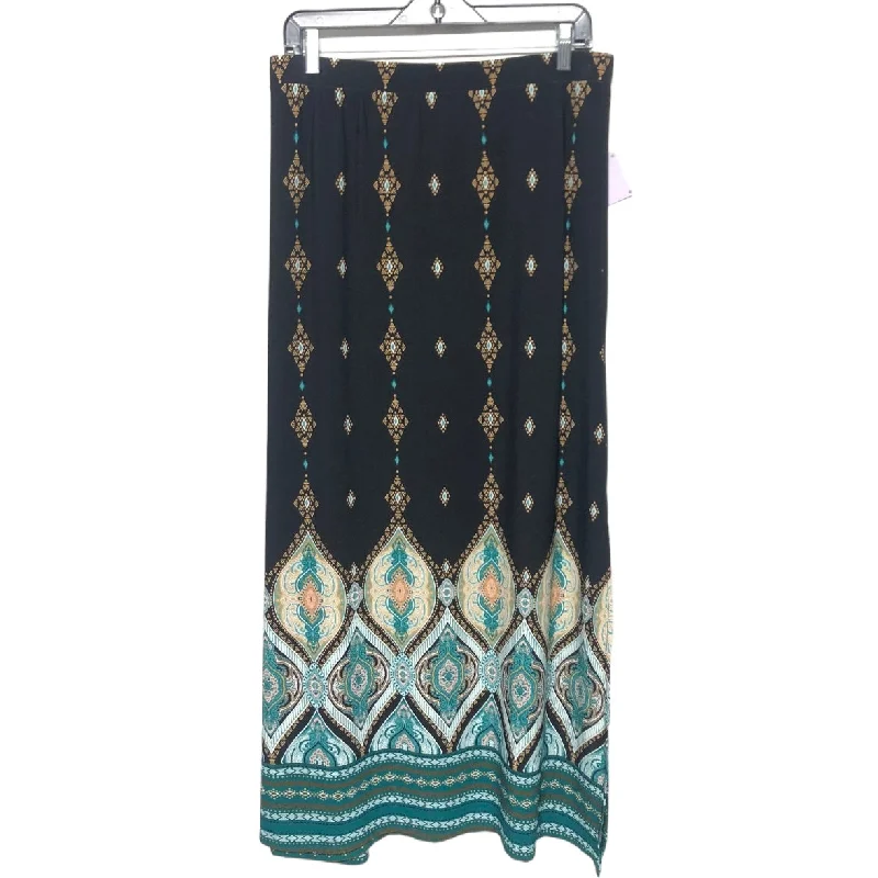 Black & Blue Skirt Maxi Chicos, Size 16