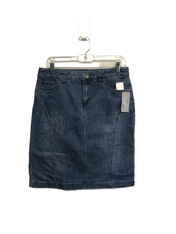 Blue Denim Skirt Mini & Short By Christopher And Banks, Size: 8petite