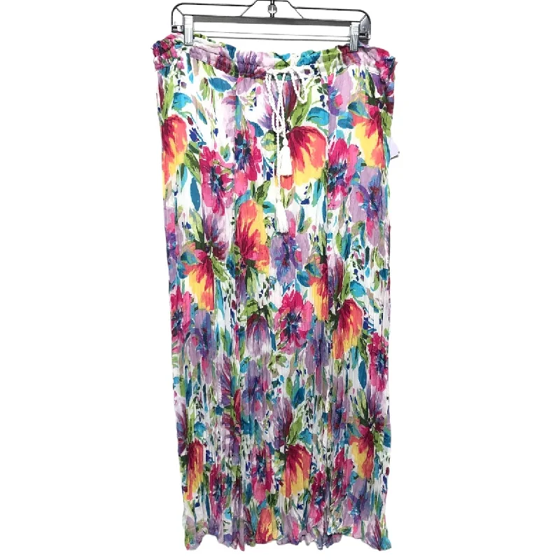 Floral Print Skirt Maxi Spense, Size Xl