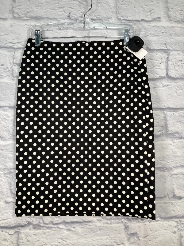 Polkadot Pattern Skirt Mini & Short White House Black Market, Size 0