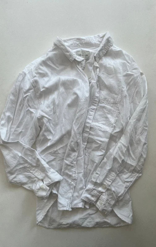 Top Long Sleeve By American Eagle In White, Size: L