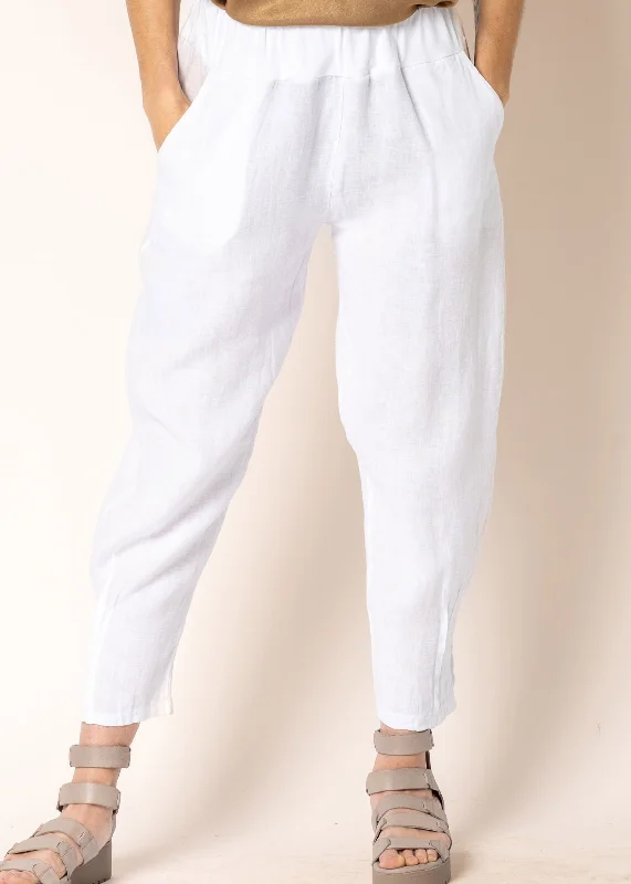 Daizy Linen Pants in White