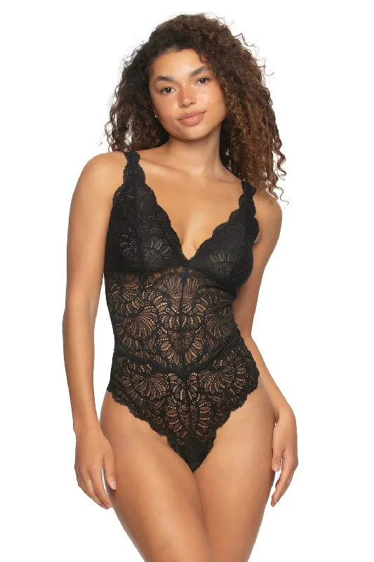 Lux Lace Bodysuit In Black - Jezebel